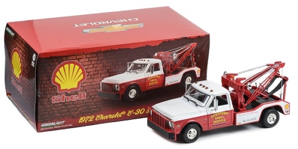 13654 1972 Chevrolet C-30 Dually Wrecker - Downtown Shell Service Service is Our Business 1:18